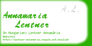 annamaria lentner business card